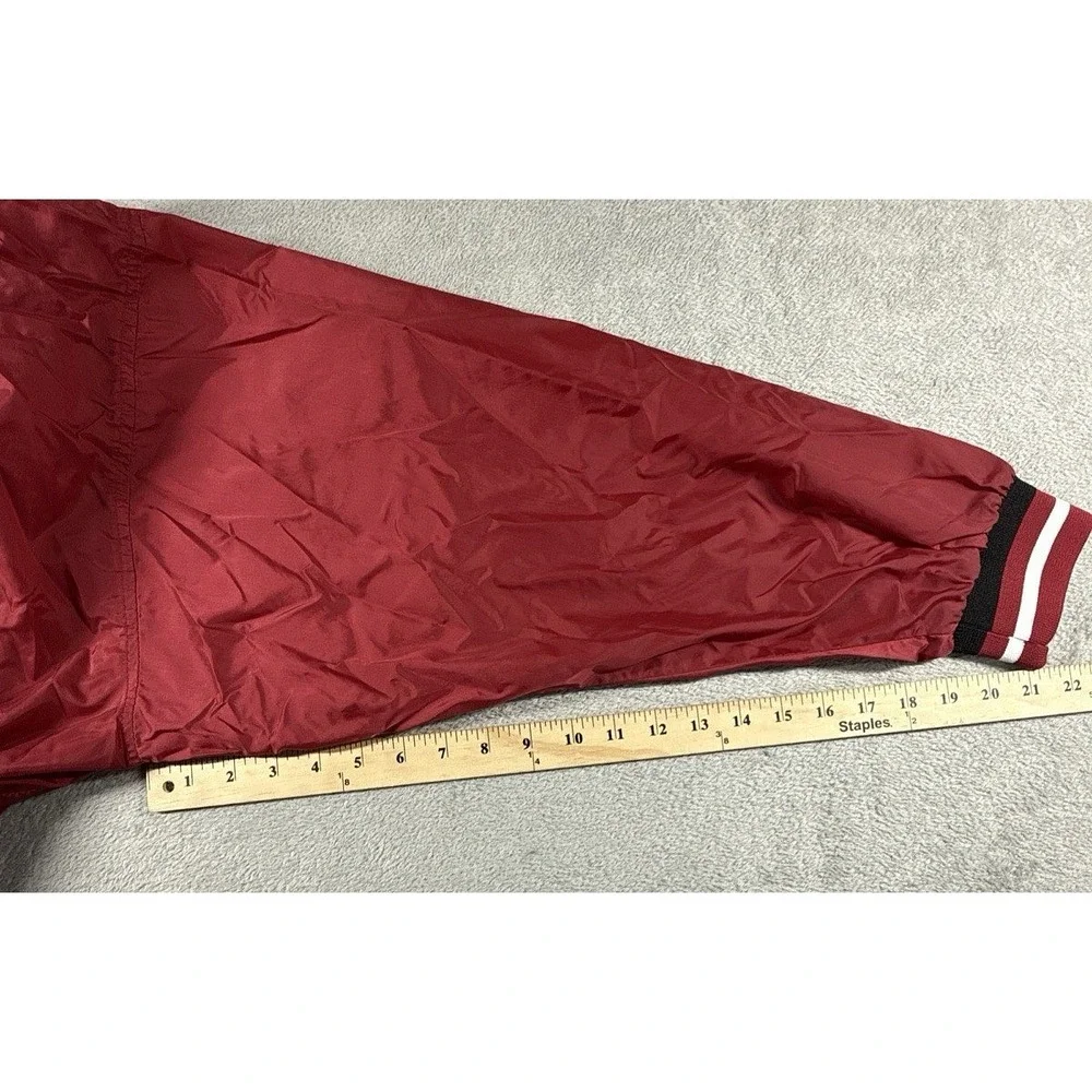 Vintage 90s‎ JERZEES Men's Classic Pullover Windbreaker Jacket Burgundy Size XL